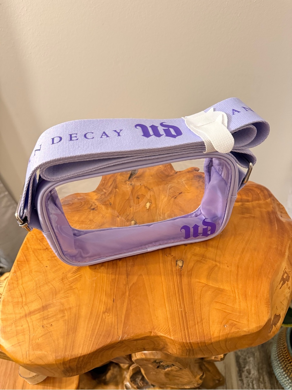 Urban Decay Clear Lavender Crossbody Stadium Concert Festival Bag NEW